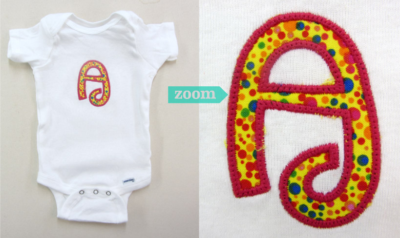 embroidered baby onesie