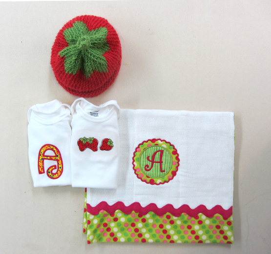 embroidered baby gift