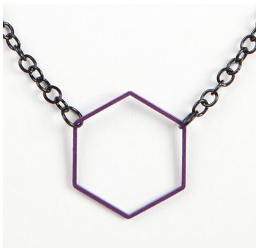 hexagon necklace hexagon necklace