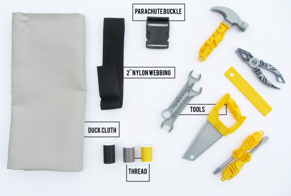 materials to make a toy tool belt