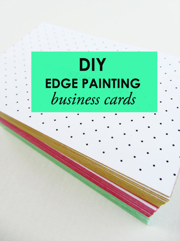 how to edge paint business cards